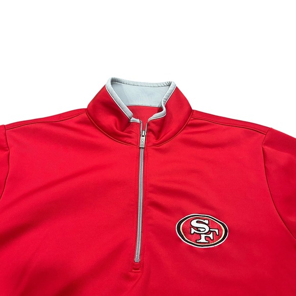 49ers Quarter Zip‎ Pullover Mens XL Athletic Fit Long Sleeve Football - Picture 8 of 8